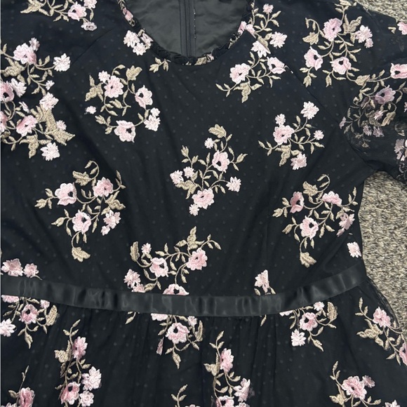 Rachel Parcell Floral Embroidered Tiered Mesh Dress XXL - Picture 4 of 7